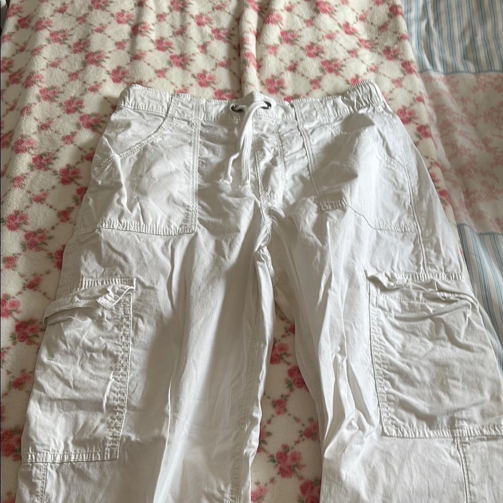 Hollister Adjustable-Rise Baggy Pants in White